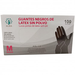 ALBA Guantes de Látex Negro...